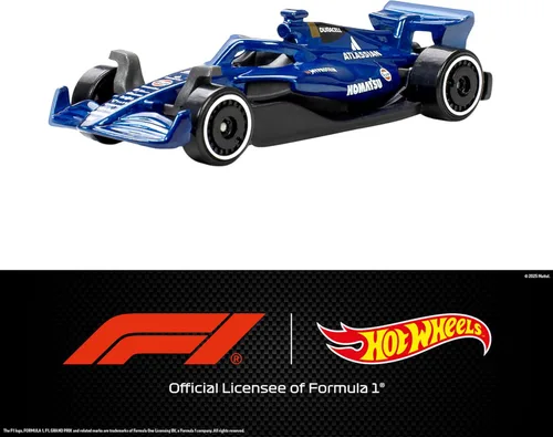 Miniatura 5 de Hot Wheels Paquete de 5 coches Formula 1 a escala 1:64, juego de 5 coches de juguete fundidos oficialmente licenciados, coches de carreras F1