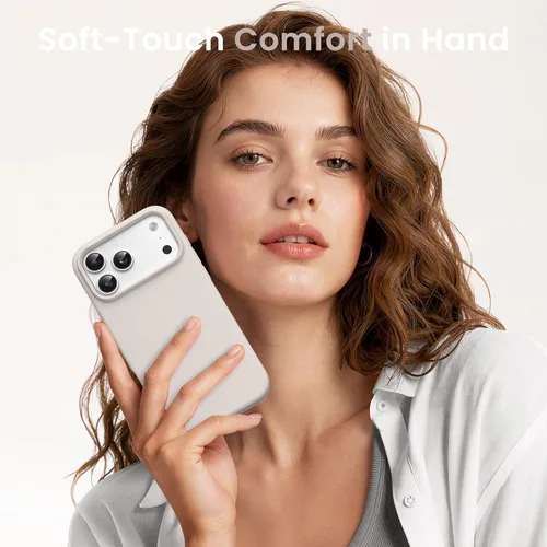 Miniatura 644 de GONEZ Funda de silicona para iPhone 15 Pro Max, compatible con Magsafe, protector de cámara + protector de pantalla, forro de microfibra suave