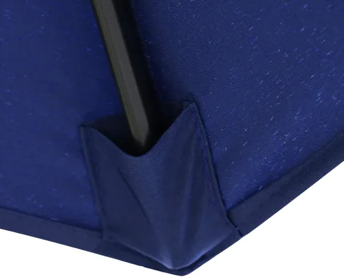 Miniatura 3 de Sunnyglade Sombrilla de mesa para patio de 9 pies con 8 varillas resistentes (azul marino)