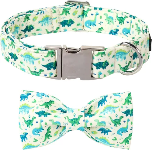 Miniatura 15 de Lionet Paws Collar de Pascua para perro con pajarita, collar de conejo con hebilla de metal para perros, collar ajustable y cómodo para perros