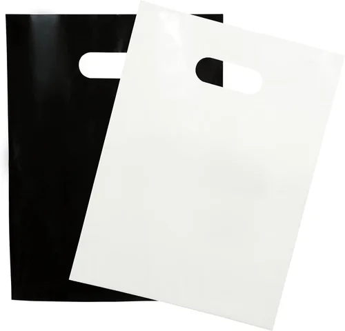 Miniatura 12 de Choice Marts Bolsas de mercancía 200 bolsas de 200 bolsas de color verde azulado y morado de 9 x 12 pulgadas, 1.5 mil de grosor, brillantes con asas