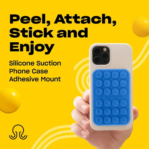 Miniatura 2 de OCTOBUDDY Classic MAX - Funda adhesiva de silicona con succión para teléfono - Manos libres, soporte de agarre fuerte para selfies y videos - Jay