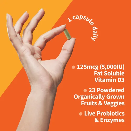 Miniatura 6 de Garden of Life Organics Once Dail,y 60 unidades de vitamina código de vitamina D3 5,000IU, 60