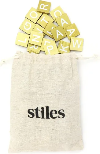 Miniatura 18 de Stiles 100 piezas de azulejos magnéticos de letras, letras magnéticas de madera para pizarra blanca, refrigerador o tablero de letras magnéticas