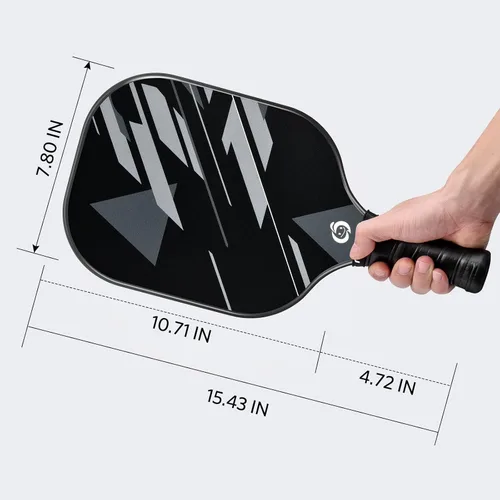 Miniatura 7 de niupipo Pickleball Paddles Set of 2 or 4, USAPA Approved Fiberglass Pickleball Paddle Set with Balls and Bag, Polypropylene Honeycomb Core, B.