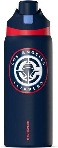 Miniatura 10 de Hydrapeak Botella de agua aislada con licencia oficial de la NBA Phoenix Suns Oasis de 32 onzas con tapa de botón y asa integrada, botella deportiva