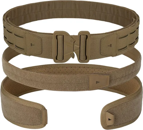 YAKEDA - Cinturón táctico de combate – Cinturón de liberación rápida para hombre, cinturón antideslizante interior y exterior de nailon Airsoft