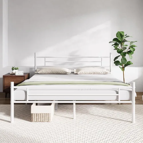 Miniatura 10 de Novilla - Base de cama individual con cabecero y estribo, base de cama de plataforma metálica de 14 pulgadas, almacenamiento debajo de la cama