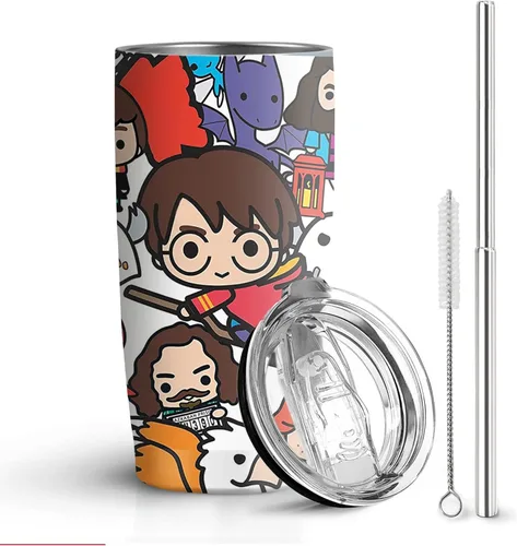 Miniatura 13 de Vaso de 20 oz de acero inoxidable rosa con pajita y tapa, a prueba de fugas, taza de café para viajes, para uso en casa y al aire libre, tazas Ratón