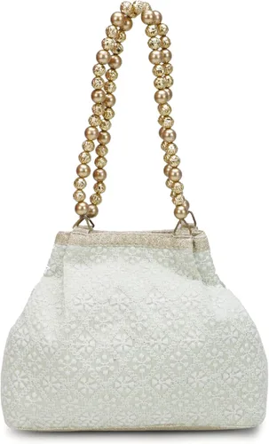 Miniatura 3 de Bolso Potli de seda bordado de diseño étnico indio con perlas de Batwa