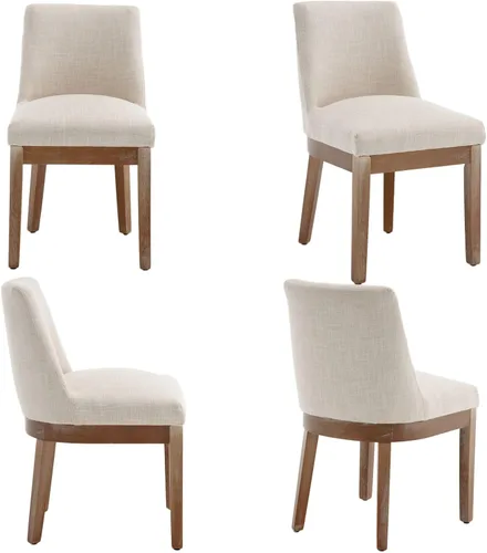 Miniatura 5 de VESCASA Sillas de comedor tapizadas de 18 pulgadas de ancho con respaldo acolchado de 13 pulgadas de alto, sillas de comedor de granja con patas