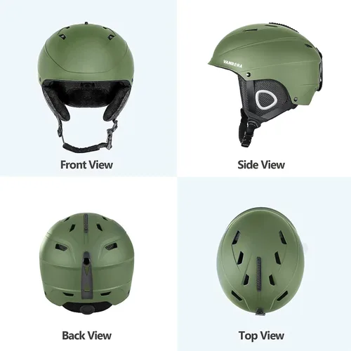 Miniatura 6 de VANRORA Casco de esquí, casco de snowboard para hombres y mujeres, ventilación con control de clima, ajuste de esfera, compatible con gafas, forro
