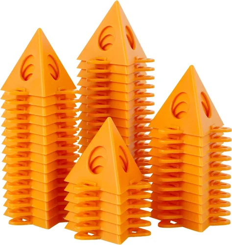 50 soportes piramidales para pintor, soportes de pintura de mini cono de plástico, juego de soportes triangulares de pintura reutilizables, soportes