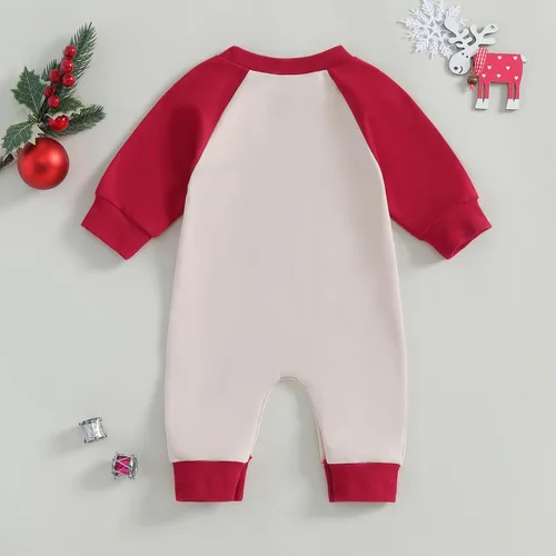 Miniatura 39 de FYBITBO Ropa de bebé niño niña Santa manga larga mono mameluco recién nacido primera Navidad traje de una pieza