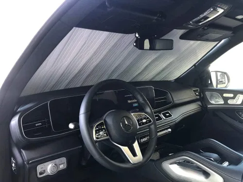 HeatShield, Parasol original para parabrisas Mercedes-Benz Maybach GLS 600 SUV con paquete de asistencia al conductor 2021, 2022, 2023, serie