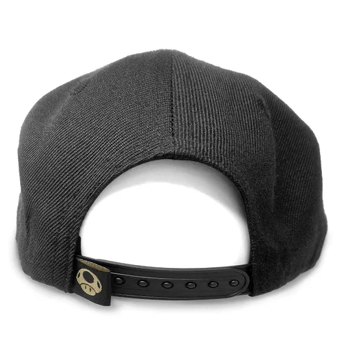 Miniatura 5 de Controller Gear Super Mario Flat Bill Snap Back Hat (Black & Gold Mario M)