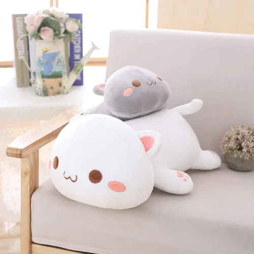 Miniatura 6 de Juguete de peluche con forma de animales, cojín de peluche con forma de gato para niñas