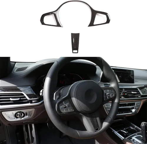 Marco de botón de volante de fibra de carbono real para BMW 3 4 5 7 8 Series G28 G20 G22 G30 G11 G14 X3 G01 X4 G02 X5 G05 X6 G06 X7 G07 Z4 G29