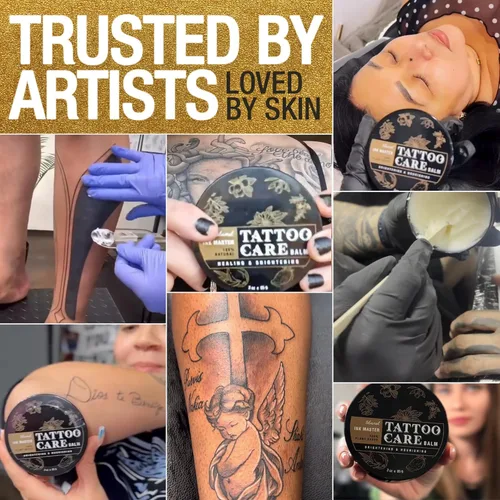 Miniatura 5 de Ebanel Bálsamo para tatuajes de 6 onzas, crema de cuidado posterior de tatuajes de alta calidad, abrillantador de tinta que mejora