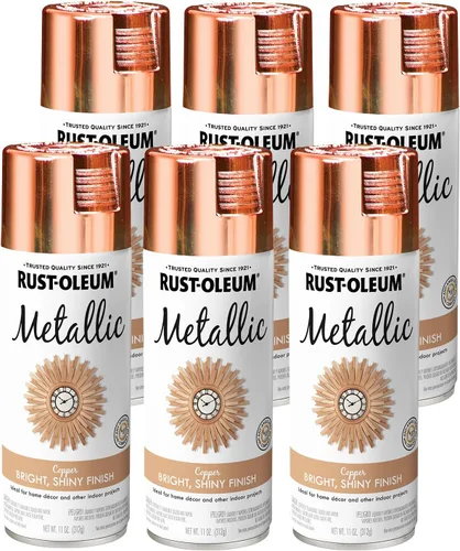 Pintura en aerosol 11 oz Rust-Oleum 1915830 – paquete de 6 especialidad metálico 1915830, 1937830 - 6 PK Cobre