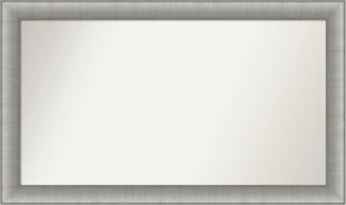 Miniatura 59 de Amanti Art Espejo de baño plateado para sobre fregadero, 28 x 47 pulgadas, espejo rectangular de plata imperial, marco de madera tradicional de gran