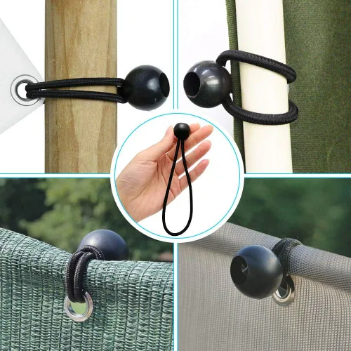 Miniatura 5 de 24 clips de lona y cuerdas elásticas para bolas, abrazaderas de lona, agarre de bloqueo resistente, clips de sujeción para toldo de piscina