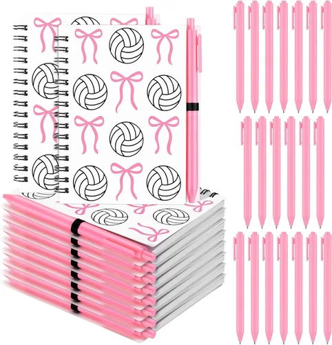 Miniatura 8 de Engrowtic Juego de 50 cuadernos con bolígrafo, regalos de agradecimiento a granel, cuadernos de bolsillo de papel kraft en espiral, diario forrado