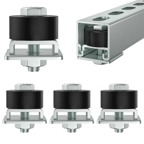 Miniatura 8 de SKTREX Ruedas de rodillos de carro para posicionamiento de conjunto de carro para canal de puntal Unistrut con canal de puntal de 1-5/8 pulgadas