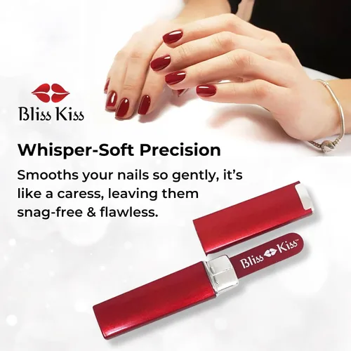 Miniatura 6 de Lima de uñas con punta de cristal, de Bliss Kiss, S, Rojo