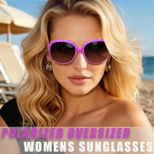 Miniatura 30 de Joopin Lentes de sol de gran tamaño para mujer, polarizados, grandes, para conducción, protección UV, grandes sombras