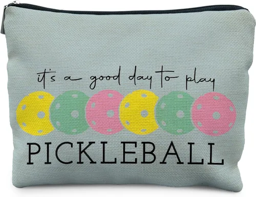 Miniatura 15 de Regalos de Pickleball para Mujeres RYYCDOI, Bolsa de Maquillaje de Pickleball Estuche Cosmético, Accesorios de Pickleball para Mujeres