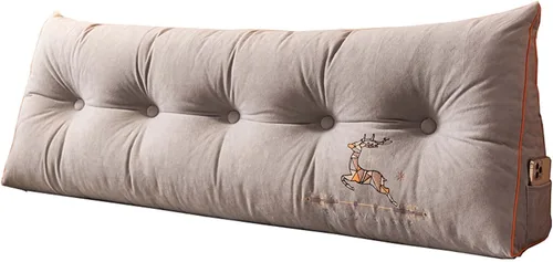 Miniatura 10 de YSUEFIJO Almohada triangular de lectura para reposo en cama, cojín grande para cabecero, respaldo, almohada de cuña, cojín de apoyo