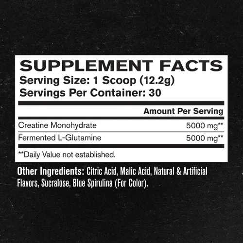 Miniatura 6 de Jacked Factory Creatina + Glutamina - Suplemento de creatina con L-Glutamina para la recuperación muscular, crecimiento muscular, mayor fuerza