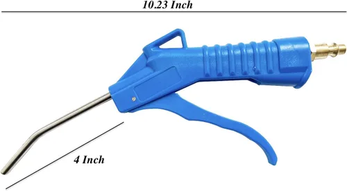 Miniatura 2 de SANFU Pistola de aire de codo de acero inoxidable de 4 pulgadas con enchufe de latón de 1/4 pulgadas, herramientas de aire para compresor de aire