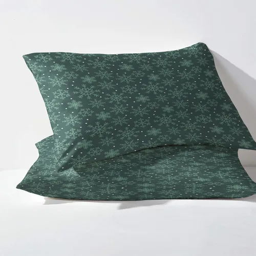 Miniatura 3 de Sábanas de Navidad con copos de nieve de Navidad tamaño individual, juego de ropa de cama con estampado, sábanas bajeras, encimeras y fundas