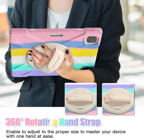 Miniatura 2 de BATYUE Funda para iPad Pro 12.9 de 6ª, 5ª, 4ª y 3ª generación (2022/2021/2020/2018), funda protectora con soporte para lápices, correa