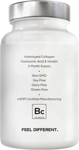 Miniatura 9 de Amen Vitaminas de colágeno de biotina + suplemento de biotina de 10,000 mcg – Colágeno hidrolizado, vitaminas C y E, folato, ácido hialurónico
