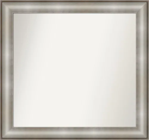 Miniatura 461 de Amanti Art Espejo de baño plateado para sobre fregadero, 28 x 47 pulgadas, espejo rectangular de plata imperial, marco de madera tradicional de gran
