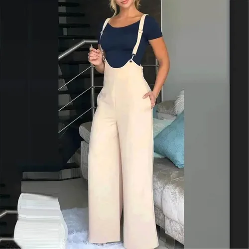 Miniatura 7 de Overol de lino holgado de moda para mujer, overol de algodón de encaje holgado