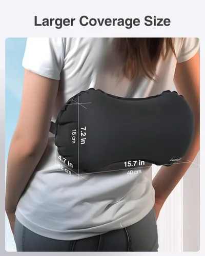 Miniatura 9 de Luxtude Almohada lumbar inflable para viajes en avión, almohada de apoyo lumbar para silla de oficina/coche, almohadas autoinflables de viaje