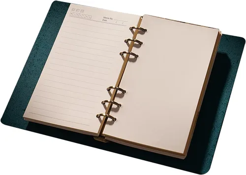 Miniatura 6 de Cuaderno de carpeta de cuero, 8.5 x 11 pulgadas (negro, A5-no personalizado)