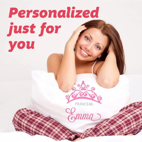 Miniatura 4 de Pattern Pop - Funda de almohada de princesa con texto personalizado - Fundas de almohada decorativas para cama - Decoración personalizada