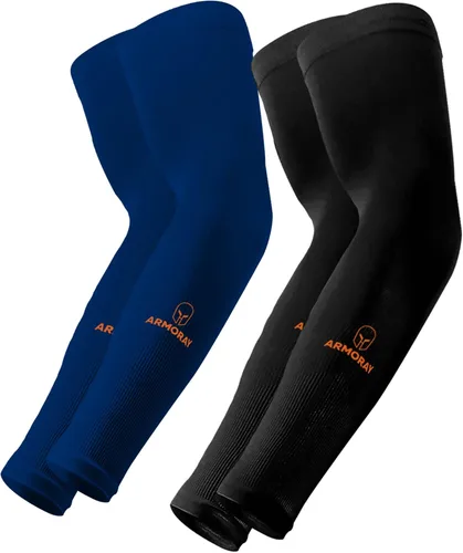 Miniatura 180 de ARMORAY - Mangas de brazo para hombres o mujeres; para cubrir tatuajes; de enfriamiento, para practicar deportes, básquetbol, golf, fútbol
