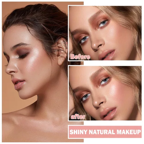 Miniatura 3 de Face Shimmer - Paleta de resaltadores, 1.0 onzas, blanco perla + rosa hada, de larga duración, brillante, polvo, unisex, paleta, colores mixtos