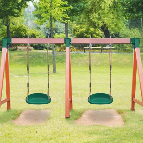 Miniatura 3 de BeneLabel Paquete de 2 Asientos de Columpio de Servicio Pesado de Capacidad de 500 Libras con Tabla de Asiento Más Ancha y Cuerda Ajustable