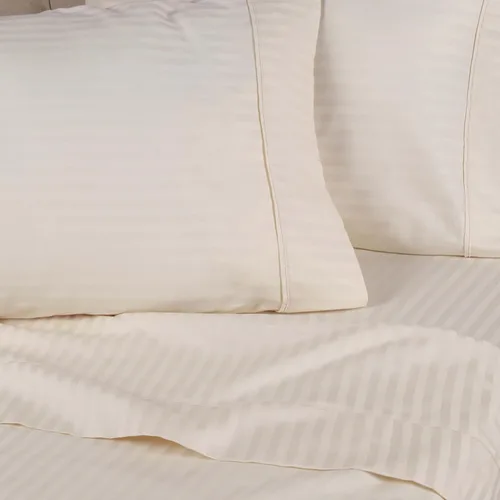 Miniatura 7 de Superior Egyptian Cotton 300 Thread Count Bed Sheet Set, 1 Elastic Deep Pocket Fitted Sheet, 1 Flat Sheet, 2 Pillowcases, Daily Sheets, Luxury Home