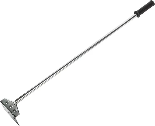 Rastrillo de carbón resistente para herramientas de cenizas con mango de goma, rastrillo de cenizas para horno de pizza, 32 pulgadas