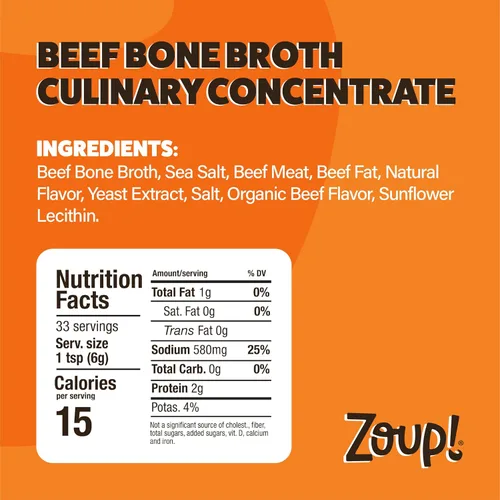 Miniatura 2 de Zoup! Bueno, realmente bueno concentrado culinario de caldo de hueso de res, paquete de 6, 7 onzas cada uno
