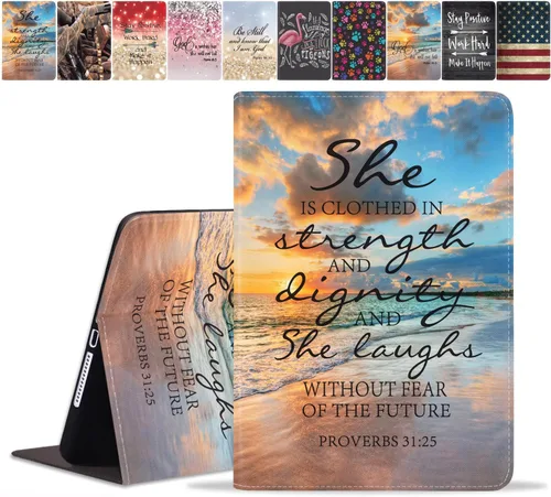 Miniatura 19 de Funda para Samsung Galaxy Tab A8 de 10.5 pulgadas (SM-X200/X205/X207), funda delgada de piel sintética con función de encendido y apagado automático