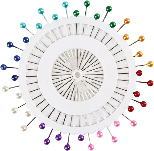 Miniatura 4 de DECORA 480 piezas de alfileres de costura multicolor rectos para acolchado con cabeza de perla para Navidad y otras manualidades Ct023m2p1f